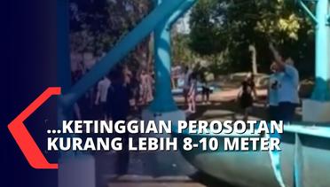Perosotan Kolam Renang Di Kenjeran Park Surabaya Roboh, 16 Orang Terluka