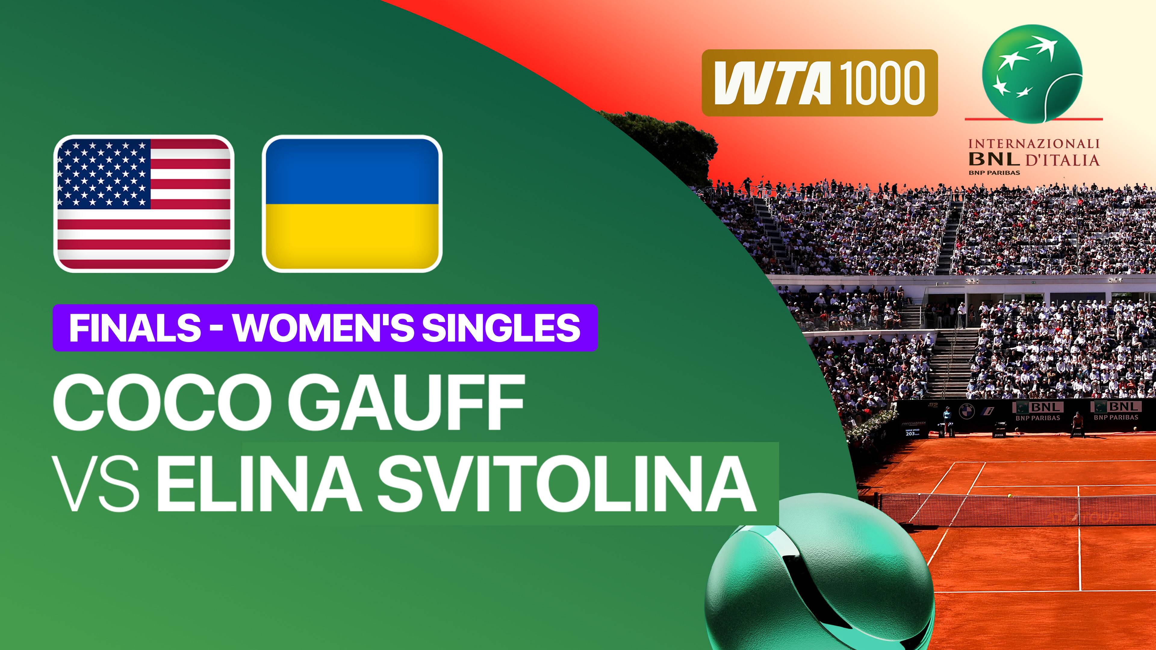 Coco Gauff vs Elina Svitolina - Final | WTA 1000: Internazionali BNL D'Italia 2026