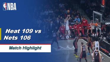 NBA I Match Highlight : Miami Heat  109 vs Brooklyn Nets 106