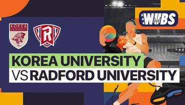 Korea University VS Radford University