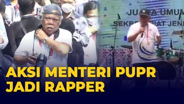 Keren! Aksi Menteri PUPR Basuki Hadimuljono Unjuk Kebolehan Jadi Rapper