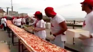 VIDEO: Pizza Sepanjang 1.853 Meter Pecahkan Rekor Dunia