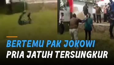 Hendak Bertemu Pak Jokowi Saat Kunjungan, Pria Jatuh Tersungkur di Rerumputan