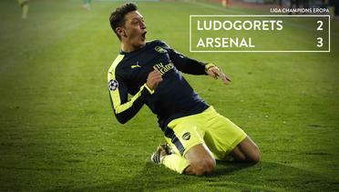 Sempat Tertinggal Dua Gol, Arsenal Bungkam Ludogorets 3-2