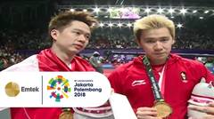 MANTAP!! Ganda Putra Badminton Nomor 1 Dunia Kevin dan Marcus Baktikan Medali Emas untuk Indonesia