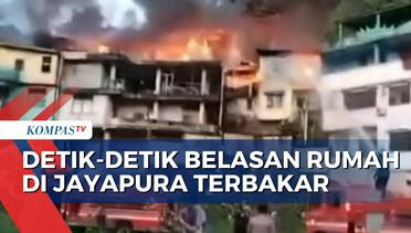 Video Amatir Rekam Kebakaran Belasan Rumah dan Kios di Kota Jayapura!