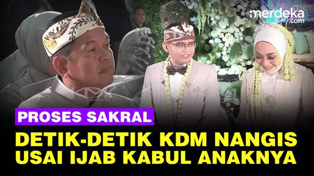 Teriak Sah! Pecah Tangis Dedi Mulyadi Haru Usai Ijab Kabul Anaknya Nikahi Putri Jenderal Polisi
