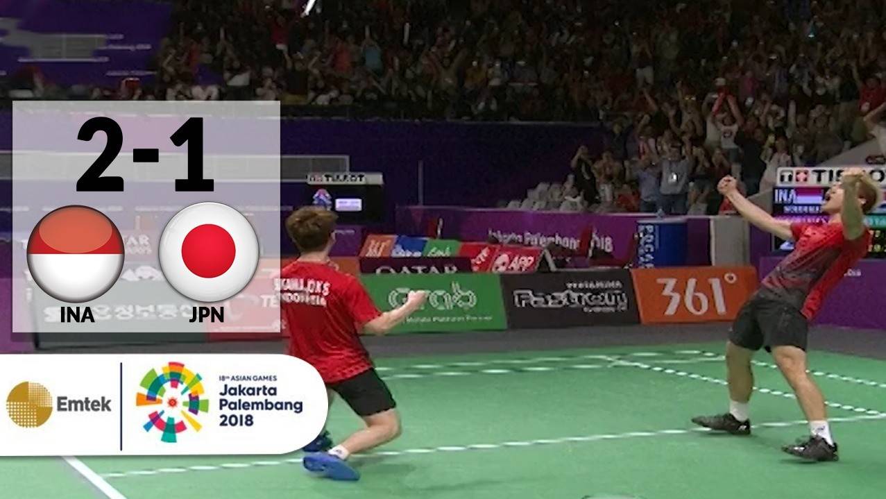 INA v JPN - Badminton Ganda Putra: Gideon/Sukamulio v Inoue/Kaneko | Asian  Games 2018