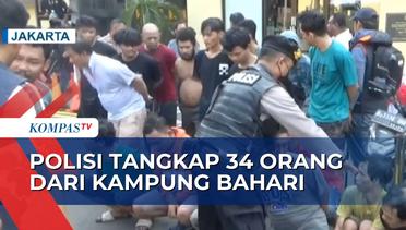 Polisi Sita Narkoba Hingga Pistol dari Penggerebekan Kampung Bahari, 34 Orang Diamankan!