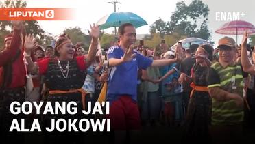Habis Main Bola, Jokowi Langsung Goyan Ja'i Bareng Warga