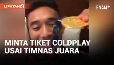 Gokil! Rizky Ridho Minta Tiket Konser Coldplay ke Jokowi Usai Timnas U-22 Juara