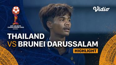 Highlight - Thailand vs Brunei Darussalam | AFF U-19 Championship 2022