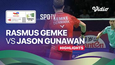 Rasmus Gemke (DEN) vs Jason Gunawan (HKG) - Highlights | Thomas Cup Chengdu 2024 - Men's Singles