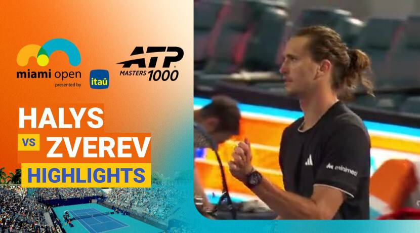 Quentin Halys vs Alexander Zverev - Round of 16 | ATP 1000: Miami Open Presented by Itau 2026