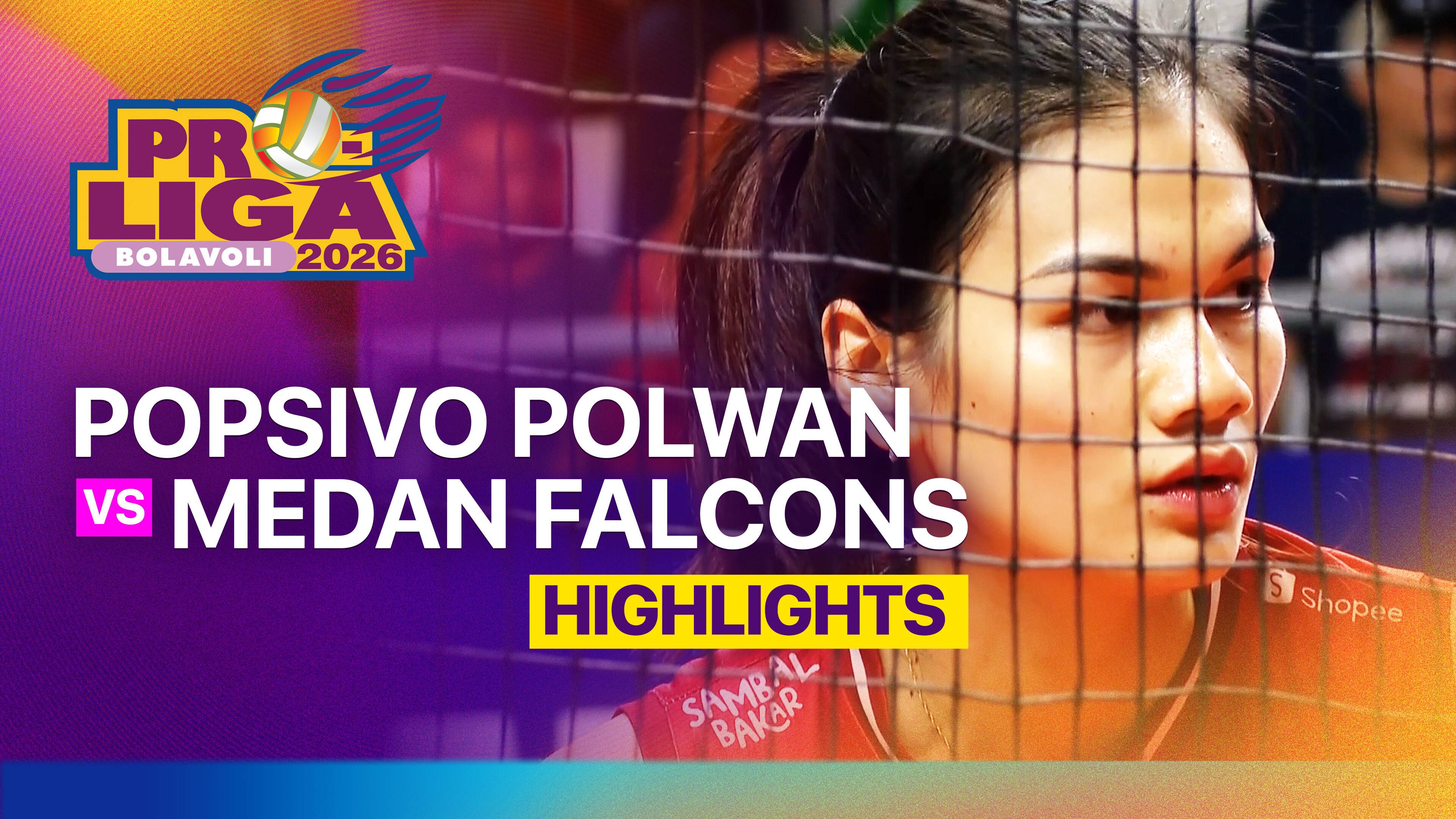 Popsivo Polwan vs Falcons Volleyball Club Putri