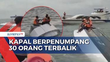 Dihantam Ombak, Kapal Pengangkut 30 Penumpang Terbalik di Perairan Kepulauan Seribu