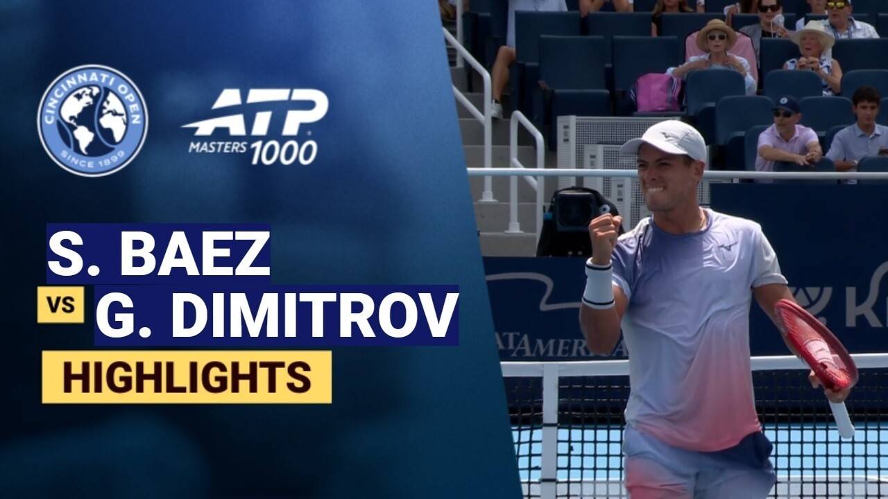 Sebastian Baez vs Grigor Dmitrov - Round 1 (P&G Stadium Court) | ATP 1000: Cincinnati Open 2026