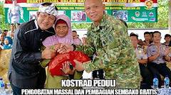 Kostrad Peduli, Pengobatan Massal dan Pembagian Sembako Gratis...