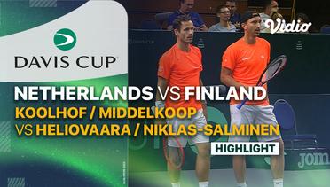 Highlights | Netherlands (Koolhof Wesley/ Middelkoop Matwe) vs Finland (Heliovaara Harri/ Niklas-Salminen Patrik) | Davis Cup 2023