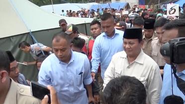 Prabowo Subianto Kunjungi Korban Gempa Lombok