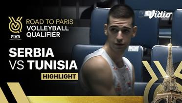 Serbia vs Tunisia - Match Highlights | Men's FIVB Road to Paris Volleyball Qualifier