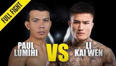 Paul Lumihi vs. Li Kai Wen | ONE Full Fight | November 2019