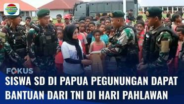 Peringati Hari Pahlawan, Siswa SD di Nduga Mendapatkan Bantuan Pendidikan dari TNI | Fokus