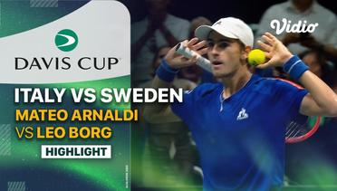 Highlights | Italy (Mateo Arnaldi) vs Sweden (Leo Borg) | Davis Cup 2023