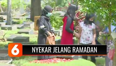 Puasa Dua Pekan Lagi, Warga Ramai-Ramai Nyekar ke Makam Kerabat Jelang Ramadan | Liputan 6