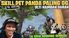 OVERPOWER! PET PANDA SKILL HEALING GILA DARAH AUTO FULL! - Garena Free Fire