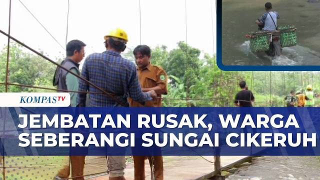 Jembatan Rusak, Warga Subang Seberangi Sungai Cikeruh untuk Beraktivitas | SAPA SIANG