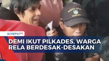 Demi Ikut Pilkades, Warga di Kabupaten Sukabumi Rela Berdesak-Desakan
