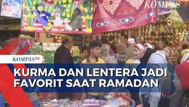 Kurma dan Lentera Laris Dibeli di Pasar Lokal Kairo saat Ramadan