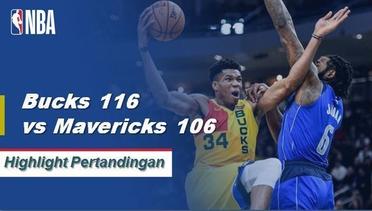 NBA I Cuplikan Pertandingan : Bucks 116 VS Mavericks 106