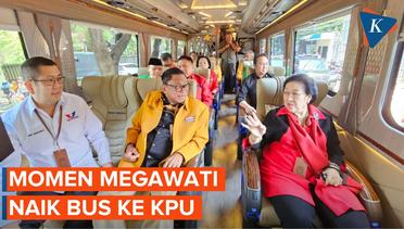 Megawati dan Ketum Parpol Pendukung Ganjar-Mahfud Berangkat Bareng ke KPU