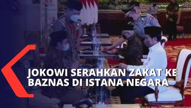 Presiden Jokowi dan Sejumlah Pejabat Serahkan Zakat ke Baznas di Istana Negara