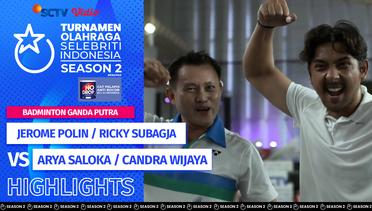 Jerome Polin / Ricky Subagja VS Arya Saloka / Candra Wijaya | Highlights Badminton Ganda Putra | TOSI Season 2