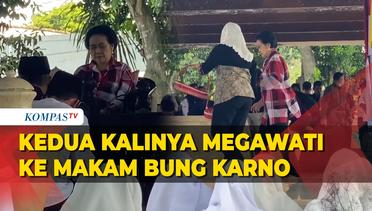 Begini Ekspresi Megawati saat Kedua Kali ke Makam Bung Karno Jelang Pemungutan Suara