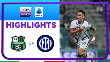 Match Highlights | Sassuolo 1 vs 2 Inter Milan | Serie A 2021/2022