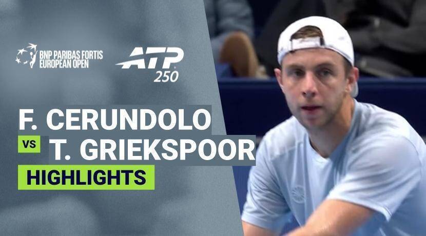 Francisco Cerundolo vs Tallon Griekspoor - Semifinal | ATP 250: BNP Paribas Fortis European Open 2026