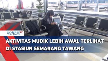 Aktivitas Mudik Lebih Awal Terlihat di Stasiun Semarang Tawang