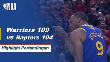 NBA I Cuplikan Pertandingan : Warriors 109 Vs Raptors 104