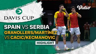 Highlights | Grup B: Spain vs Serbia | Granollers/Martinez vs Cacic/Kecmanovic | Davis Cup 2022