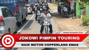 Gaya Jokowi Naik Chopper Emas, Touring Motor di Pelabuhan Ratu