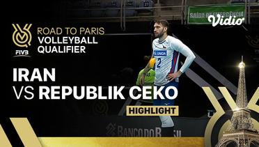 Iran vs Republik Ceko - Match Highlights | Men's FIVB Road to Paris Volleyball Qualifier