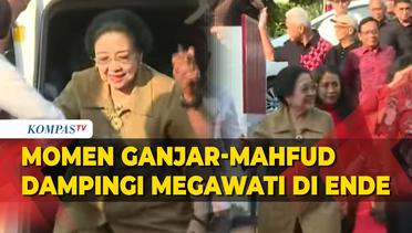 Momen Ganjar-Mahfud Dampingi Megawati ke Rumah Pengasingan Bung Karno