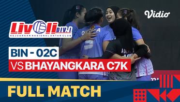 Full Match | BIN - 02C vs Bhayangkara C7K Polres Pati | Babak Kedua - Livoli Divisi 1 Putri 2022