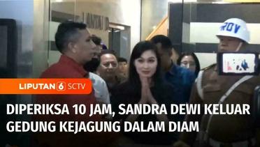 Sandra Dewi Diperiksa Sepuluh Jam, Keluar dari Gedung Kejagung dalam Diam | Liputan 6