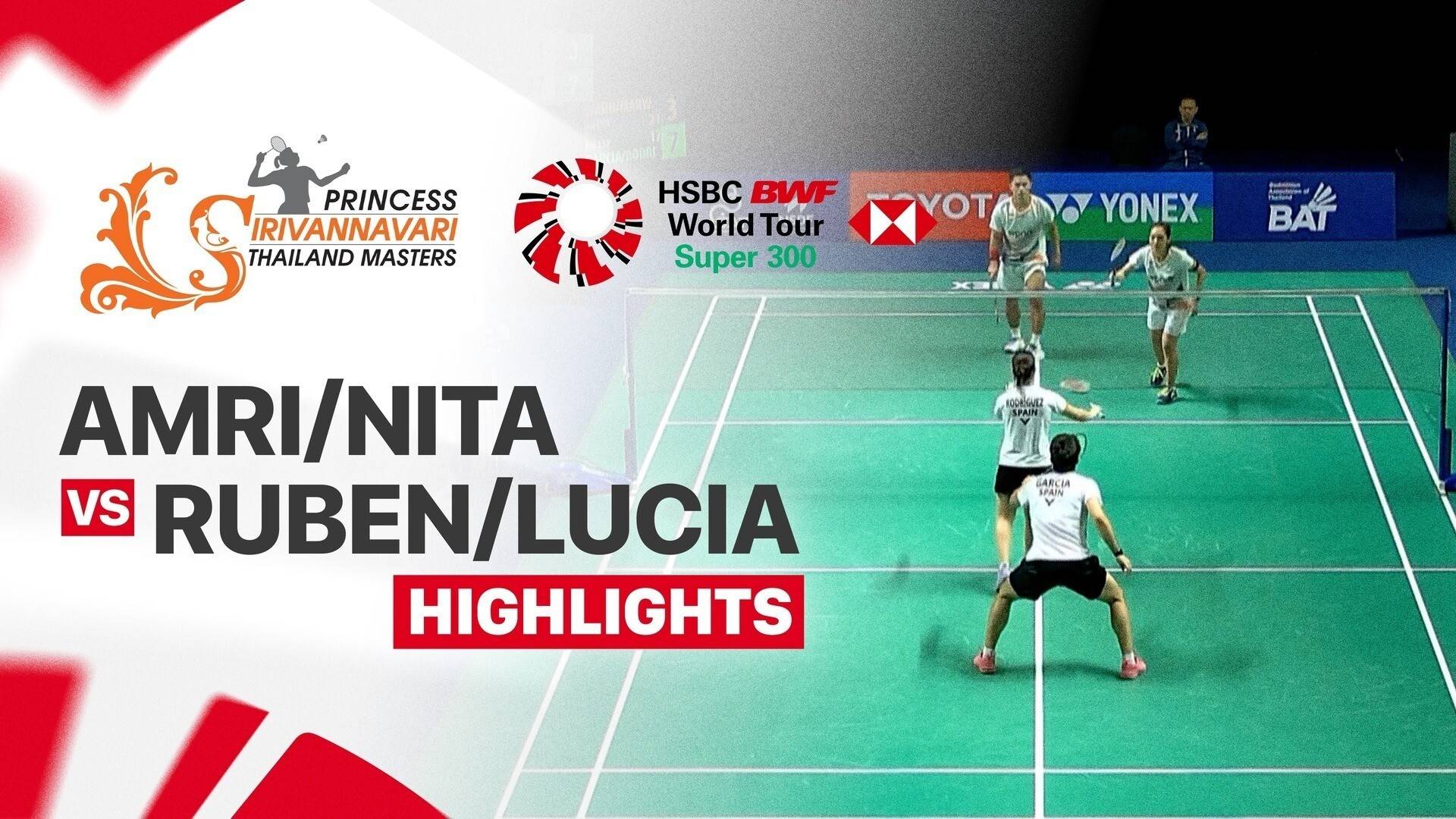 Amri Syahnawi/Nita Violina Marwah (INA) vs Ruben Garcia/Lucia Rodriguez (ESP) - Mixed Doubles Round of 16 | PRINCESS SIRIVANNAVARI Thailand Masters 2026