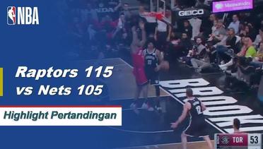 NBA I Cuplikan Pertandingan : Raptors 115 vs Nets 105